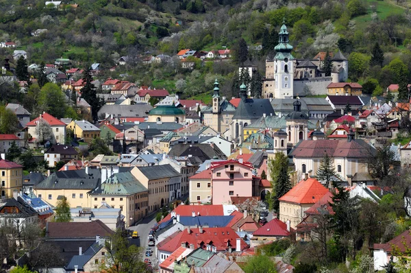Banska stiavnica historiska gruv staden Slovakien — Stockfoto