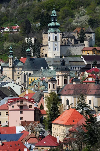 Banska stiavnica kasaba Slovakya madencilik tarihi — Stok fotoğraf
