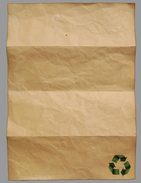 Bastelstift aus recyceltem Papier auf altem Papier — Stockfoto