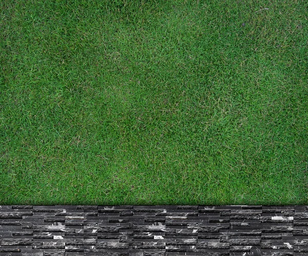 Стіни фону на зеленій траві — стокове фото