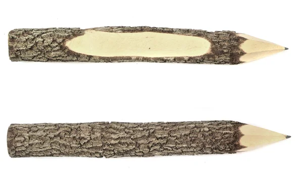 Дерев'яний олівець ізольований на білому тлі — стокове фото