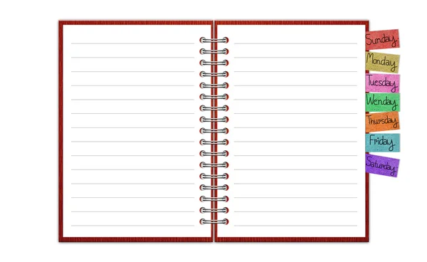 Üres papír-ceruza és Notebook — Stock Fotó