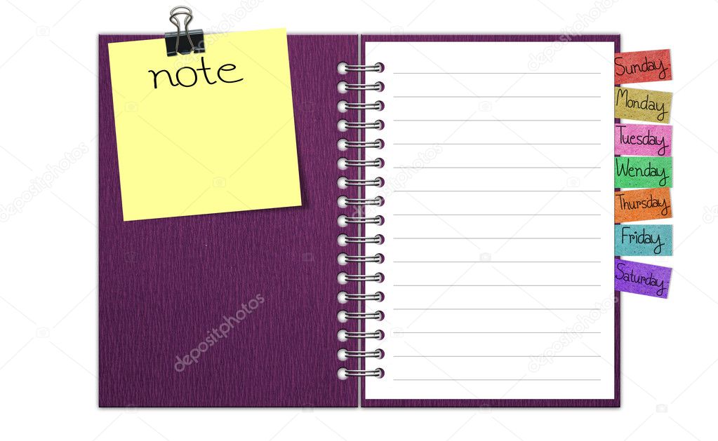 Blank Paper with Notebook and Pencil