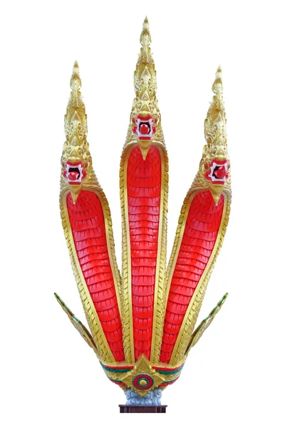 Tajski smoka lub król naga statua izolat w świątyni — Zdjęcie stockowe