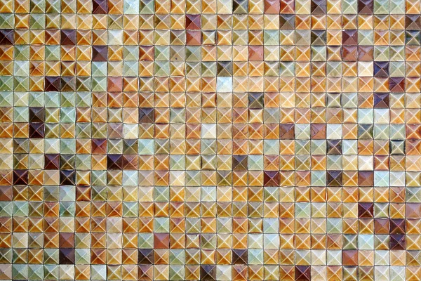 Brown mosaic tiles background texture — Stock Photo, Image