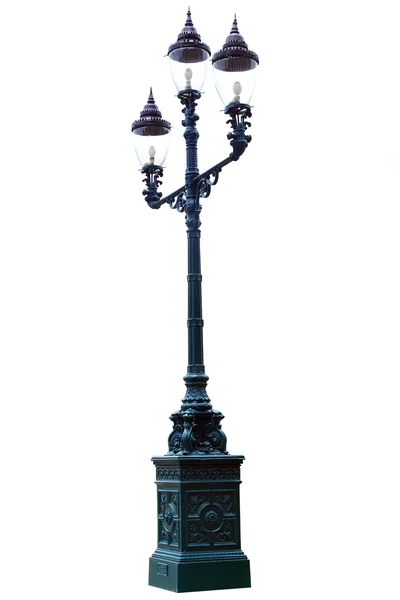 灯邮政灯柱街道路灯杆隔离 — 图库照片