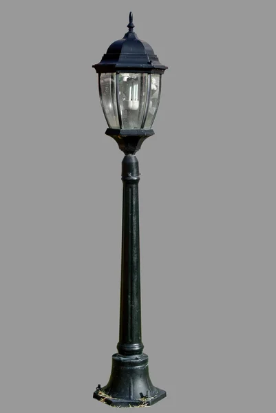 Poteau de lampe réverbère Polonais isolé — Photo