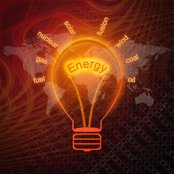 Источники энергии в лампочках — стоковое фото