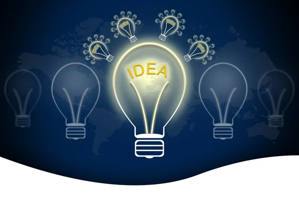Bulb light idea — Stock Photo, Image