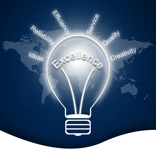 Business concept Leadership nelle lampadine — Foto Stock