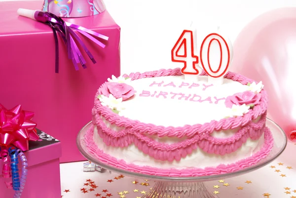 Happy 40th Birthday — Stock Photo, Image