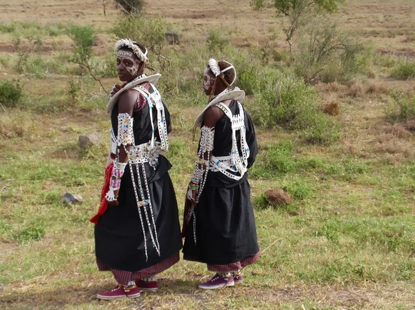 Maasai flickor — Stockfoto