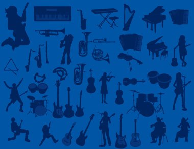 Music elements clipart