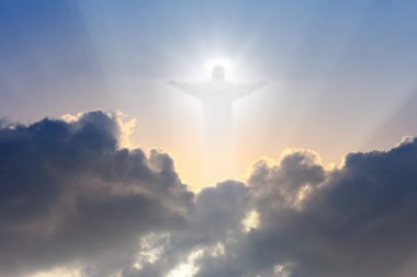 Christ in sky clipart