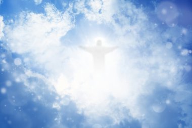 Christ in sky clipart