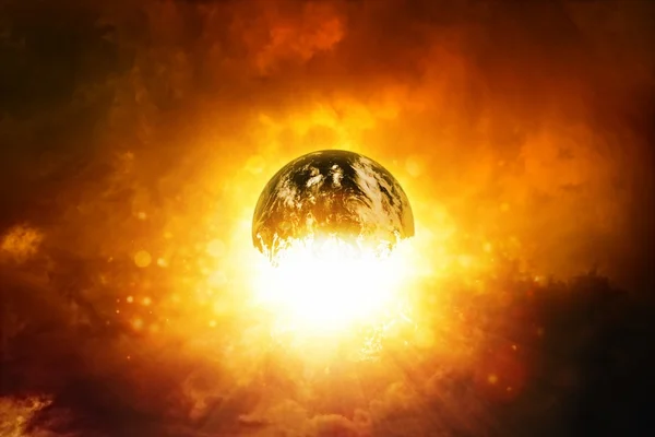 Explosão do planeta — Fotografia de Stock