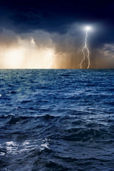 Lightning, sea — Stock Photo, Image