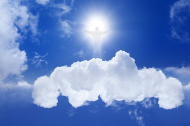 Christ in sky clipart