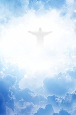 Christ in sky clipart