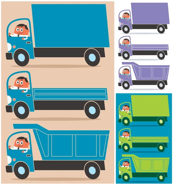Chauffeur de camion — Image vectorielle