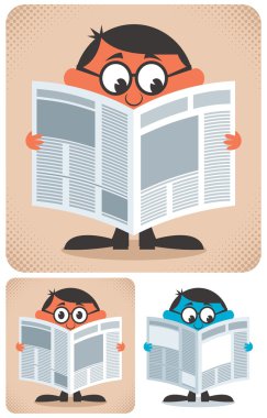 Reading Newspaper clipart