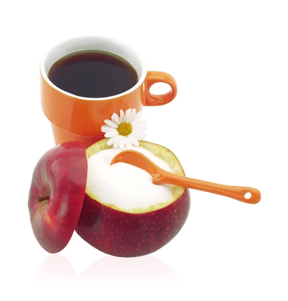 stock image Cup of coffee with fructose