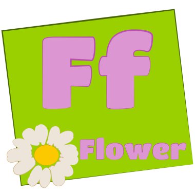 F-flower/Colorful alphabet letters clipart