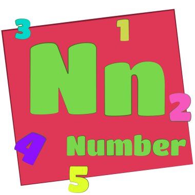 N-number/Colorful alphabet letters clipart