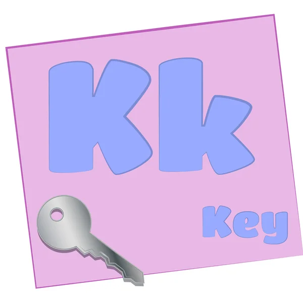 K-toets/kleurrijk Alfabetletters — Stockfoto