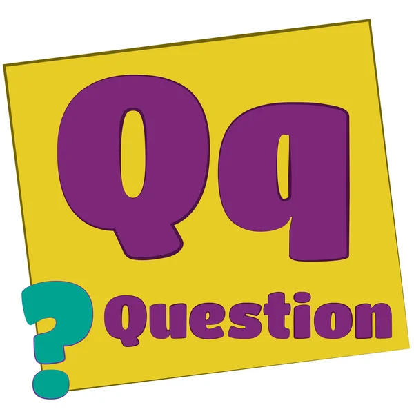 Q-frage / bunte Buchstaben im Alphabet — Stockfoto