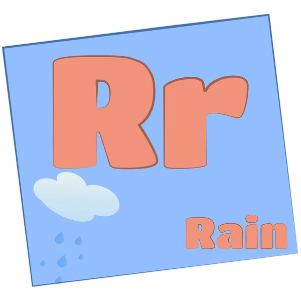 R-rain / Letras coloridas do alfabeto — Fotografia de Stock