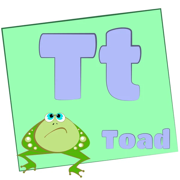T-toad / bunte Buchstaben aus dem Alphabet — Stockfoto