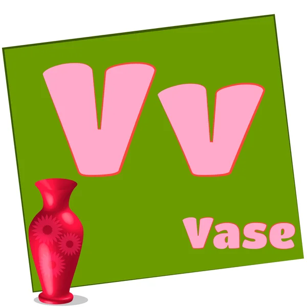 V-vazo/renkli alfabesi harfleri — Stok fotoğraf