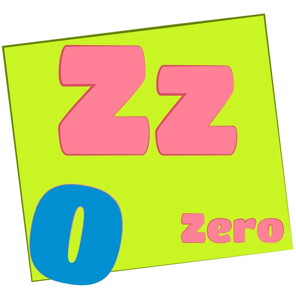Z-zero / Letras alfabéticas coloridas — Fotografia de Stock