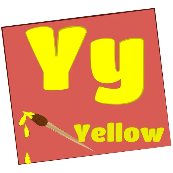 stock image Y-yellow/Colorful alphabet letters