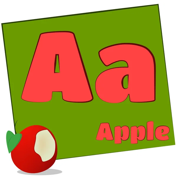 A-elma/renkli alfabesi harfleri — Stok fotoğraf