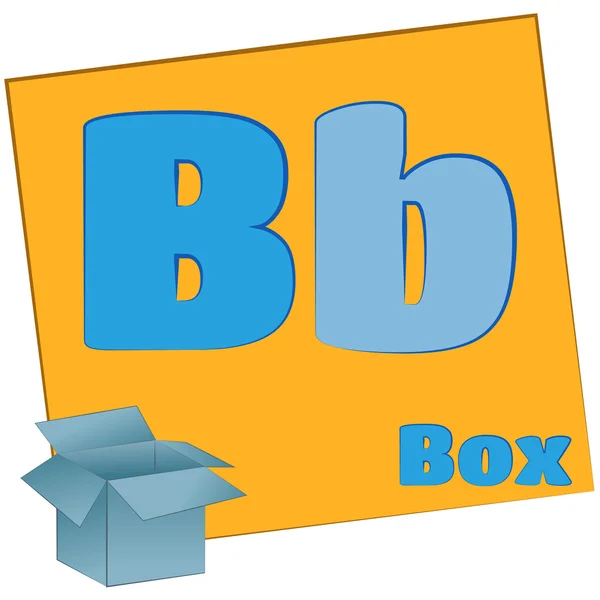 B-kutusu/renkli alfabesi harfleri — Stok fotoğraf