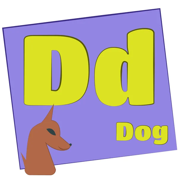 D-perro / letras coloridas del alfabeto —  Fotos de Stock
