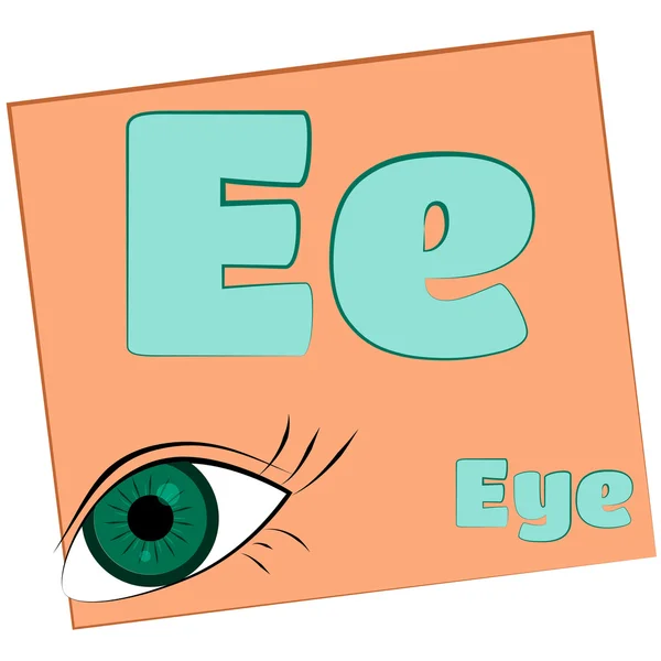 Τα γράμματα αλφαβήτου E-μάτι/πολύχρωμο — Φωτογραφία Αρχείου