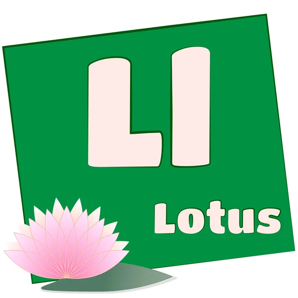 stock image L-lotus/Colorful alphabet letters