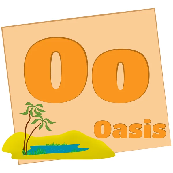 O-oasis/renkli alfabesi harfleri — Stok fotoğraf