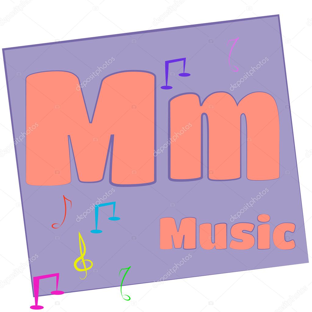 M-music/Colorful alphabet letters