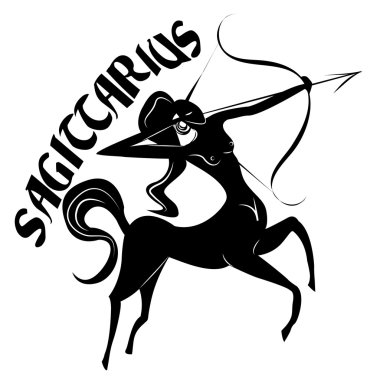 Sagittarius/Elegant zodiac sign clipart