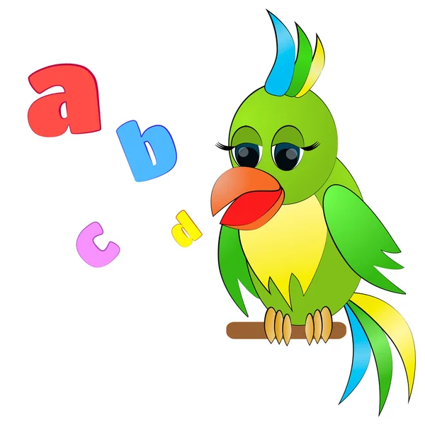 Beszélő papagáj — Stock Vector
