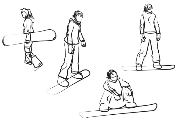 Snowboarding — Stock Vector