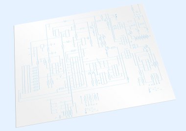 Şematik bir elektrik devresi çizimi