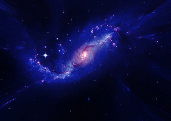 Far away spiral galaxy — Stock Photo, Image