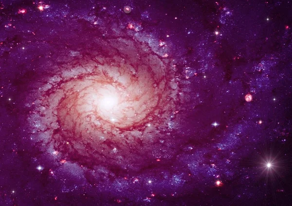 Далеко спіральна галактика — стокове фото