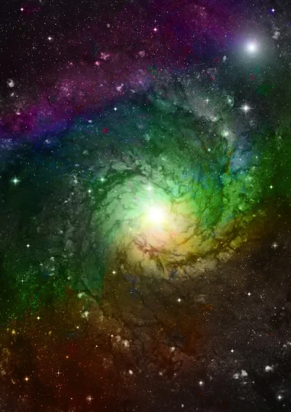 Distante galáxia espiral — Fotografia de Stock