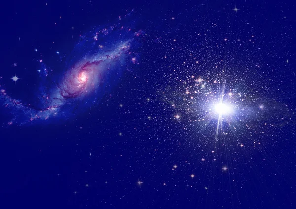 Bintang luar angkasa dan nebula — Stok Foto